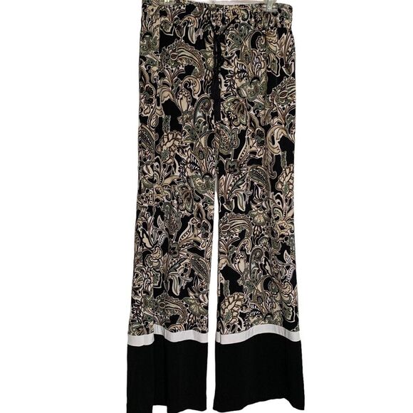 New York & Company Pants - New York &‎ Co Pants Womens Large Palazzo Wide Leg Lounge Pants Paisley Wide Hem